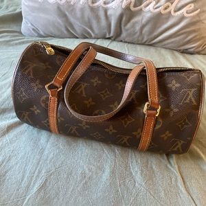 Louis Vuitton Vintage Monogram Canvas Barrel Satchel